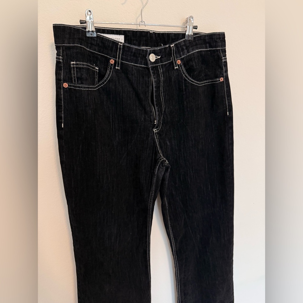 Zara TRF Flocked Balloon Jeans / Black Size 10 - Picture 5 of 8